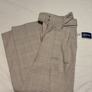 Brown plaid trousers